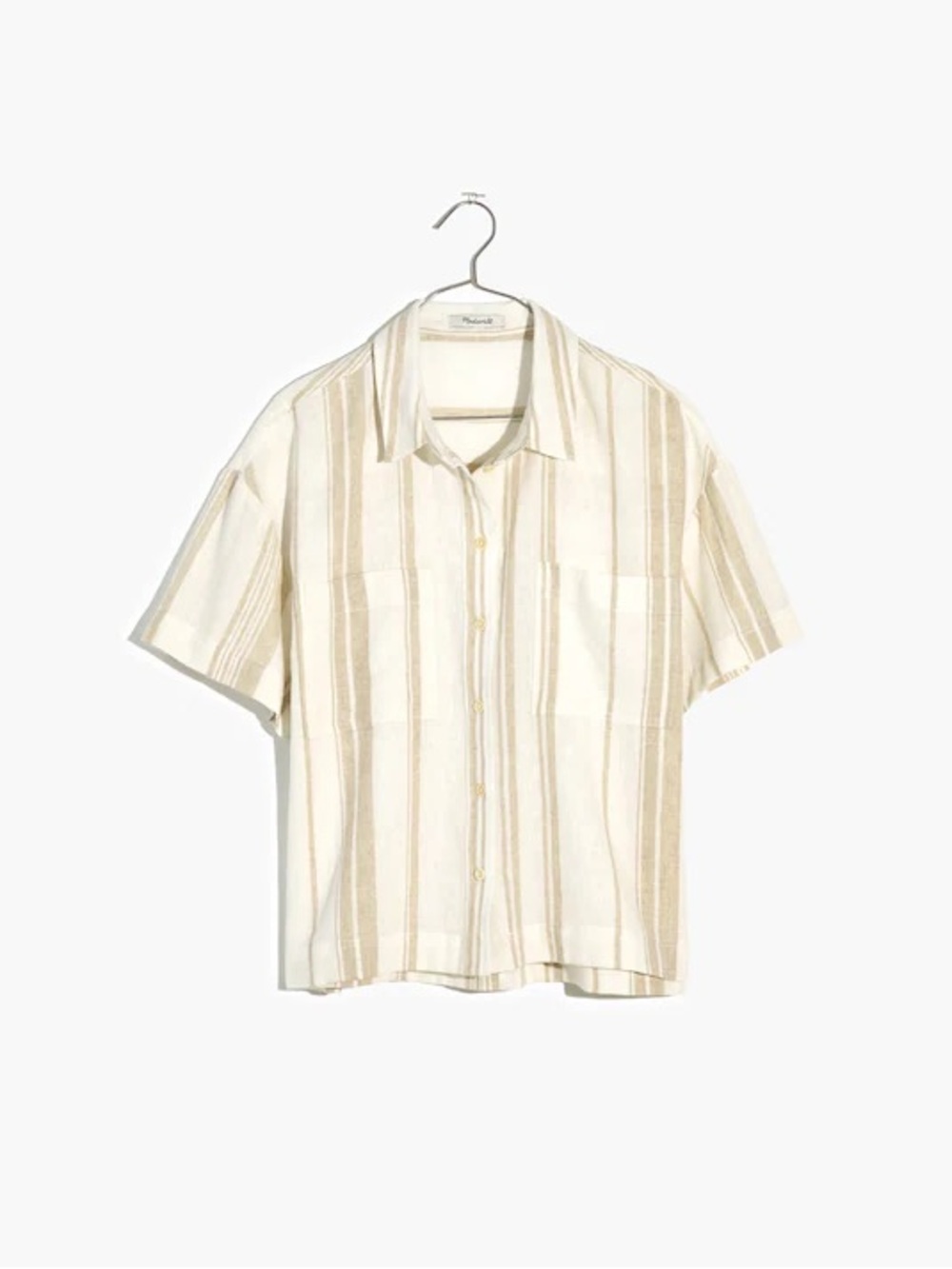 Madewell Linen-Blend Short-Sleeve Safari Shirt: Undyed Edition